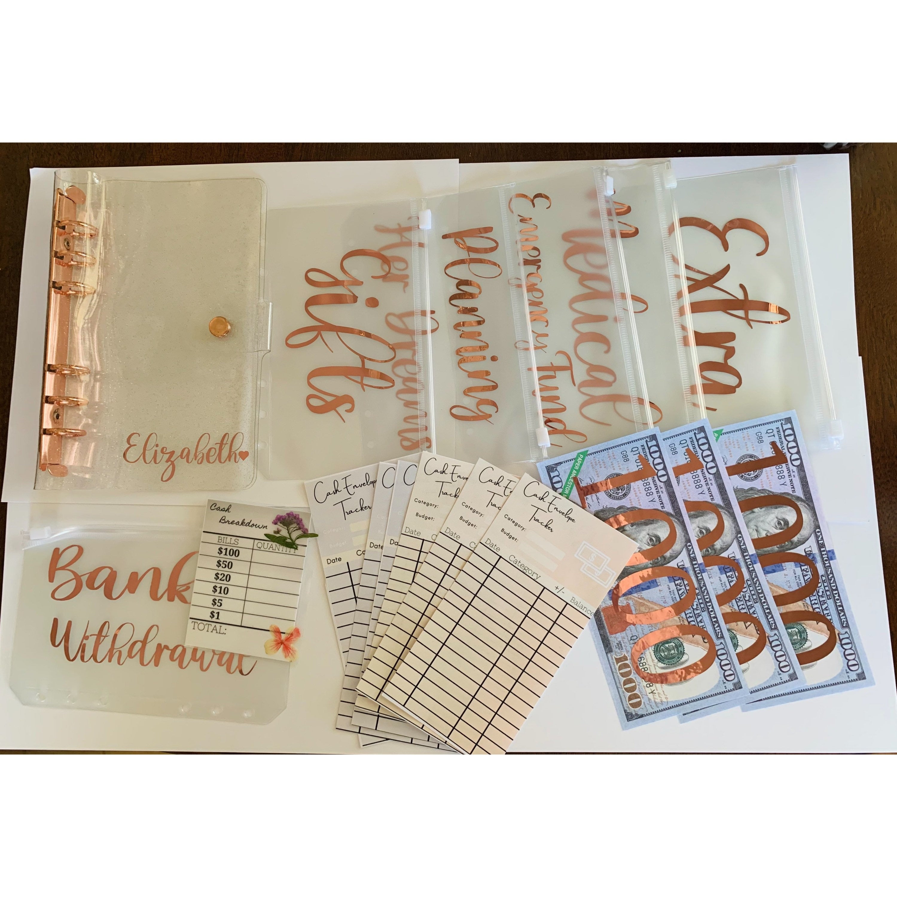 Custom Budget Binder Money Binder Cash Envelope System -  Denmark